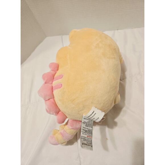 Gund Stuffed Pusheen Cat 13" Strawberry Banana Pusheenosaurus Preowned with Tag - Picture 5 of 8